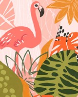 Jungle Flamingo II Fine Art Print