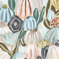 Parasol Garden I Framed Print