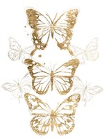 Gold Butterfly Contours I Fine Art Print