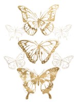 Gold Butterfly Contours II Fine Art Print