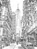 City in Black & White I Framed Print