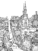 City in Black & White IV Framed Print