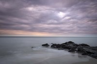 Sunrise On Stormy Beach Landscape, Cape May National Seashore, NJ Fine Art Print