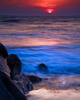Sunset Reflection on Beach 4, Cape May, NJ Fine Art Print