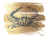 Brushed Gold Crab Fine Art Print