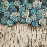 Bubble Trees in Blue Fine Art Print