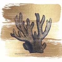 Brushed Gold Elkhorn Coral Fine Art Print