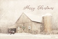 Merry Christmas Farm Fine Art Print