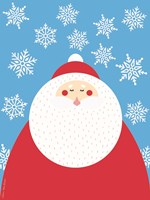 Snowflake Santa Claus Framed Print