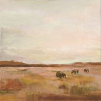 Buffalo Under Big Sky Warm Fine Art Print