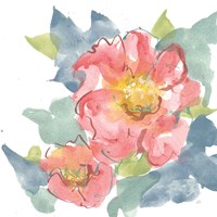 Peony in the Pink II on White Fine Art Print