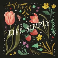 Spring Botanical VI Black Fine Art Print