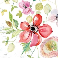 Spray of Anemones III Fine Art Print