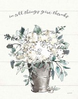 Modern Farmhouse V Give Thanks Framed Print