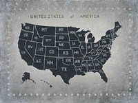 Riveting USA Map Fine Art Print
