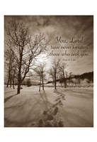 First Snow (You, Lord have never forsaken...) Fine Art Print