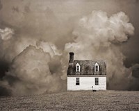 Lone House in Brown Fine Art Print