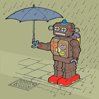 Brolly Bot Fine Art Print