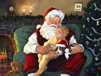 Santa With Child Fine Art Print