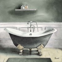 Smoky Gray Bath I Fine Art Print