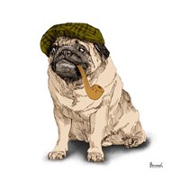 Pugs in Hats II Fine Art Print