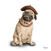 Pugs in Hats IV Fine Art Print