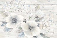 Vintage Bouquet on Wood landscape Fine Art Print