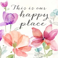 Poppy Field Sentiment I Framed Print