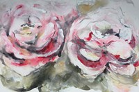 Pair of Pink Roses Landscape Fine Art Print