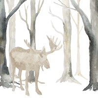 Winter Forest Moose Fine Art Print