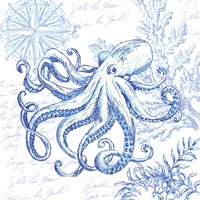 Coastal Sketchbook Octopus Fine Art Print