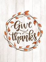 Give Thanks Wreath Fine Art Print