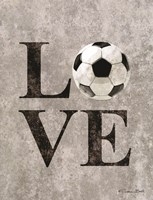 LOVE Soccer Framed Print
