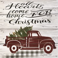 All Hearts Red Truck Fine Art Print