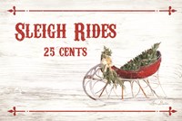 Sleigh Rides 25 Cents Fine Art Print