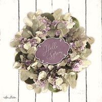 Hello Spring Wreath Fine Art Print