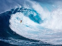 Surfing the Big Wave, Tasmania Fine Art Print