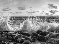 Waves Crashing, Point Reyes, California (BW) Fine Art Print