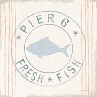 Floursack Nautical VIII Fish Framed Print