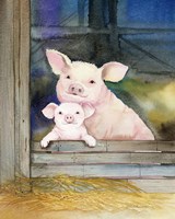 Farm Family Pigs Fine Art Print