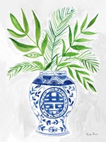 Elegant Chinoiserie II Gray Fine Art Print