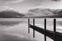 Lake McDonald Dock BW Fine Art Print