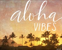 Aloha Vibes in White Fine Art Print