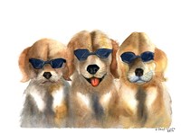 Dogs in Glasses Fine Art Print