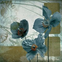 Cerulean Poppies II Fine Art Print