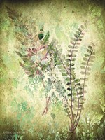 Organic Greenery in Damask I Fine Art Print