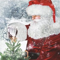 Santa Tree Star Fine Art Print