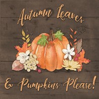 Orange Pumpkin Floral Fine Art Print