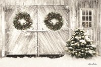 Christmas Barn Doors Fine Art Print