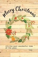 Merry Christmas Wreath Fine Art Print